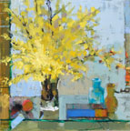 Forsythia and Peach